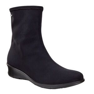 ECCO Felicia GTX Gore-Tex Black Stretch Pull-On Bootie Size 8 Comfort
